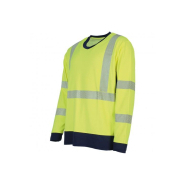 Tee-shirt manches longues col V haute visibilité - Visio Maille réf. 006*LHV - EN ISO 20471 classe 3_3