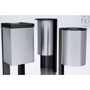 Poubelle urbaine Aries - Zano - 37L - acier noir ou inox brossé - design moderne et résistant_3