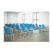 Siège de collectivité VEA - Chaise de réunion pied luge - Structure acier laqué ou chromé - Assise en polypropylène teinté_3