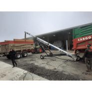 Vis à grains sur chariot à entrainement électrique à double spire Ø 160 mm - Trémie 2,50 m de largeur_3