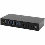 EXSYS EX-12297HMS HUB métallique 7 ports USB 3.2 Gen 2x1, 2x USB-C et 5x USB-A 3.2 Gen 1, pour table, mur et rail DIN_3