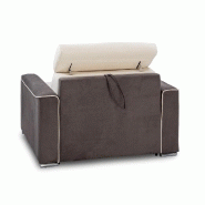 Fauteuil design convertible CANBERRA - Ouverture express - Matelas 16 cm - Bicolore ivoire et gris anthracite - Fabrication italienne_3