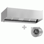 Hotte caisson inox 2m avec moteur, régulateur, filtre et éclairage | Profondeur 900 mm_3
