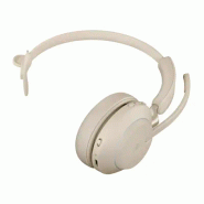 Jabra Evolve2 65 Casque Sans fil Arceau Bureau/Centre d'appels USB Type-C Bluetooth Beige_3