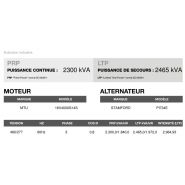 AT-2460 60 Hz triphasé - Groupe électrogène en container Inmesol - 2.465,0 kVA - Moteur MTU et alternateur Stamford_3
