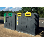 Conteneur totem pour collecte sélective des déchets recyclables