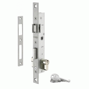 Serrure encastrée THIRARD - à cylindre, axe 16.5 mm, pour menuiserie métallique, avec cylindre nickelé 30x30 mm et 3 clés_3