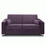 Canapé convertible express Jackson 120cm - Comfort Bultex® 12cm - Sommier lattes Renatonisi - Tissu tweed violet_3