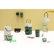 Poubelle empilable Brabantia - Jade Green - 20L - White - Polyvalente et écologique_3