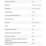 Filtre pour eau pluviale avec auto-nettoyage et réhausse