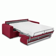 Canapé lit 2-3 places Dreamer - Convertible express 120x197 cm - Matelas 16 cm en mousse visco-élastique - Tissu NEO rouge_3