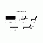Canapé clic-clac convertible Innovation Living Fraction - Lit 140x200 cm - Capitonné tissu Soft Mustard Flower_3