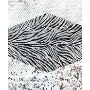 Masque barrière grand public Bling Bling Silver - motifs métallisés zèbre/serpent - made in France - lavable 30 fois_3