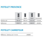 Potelet rabattable SOLIBLOC - Tube acier Ø76 mm - Verrouillage clé triangle 14 - 5 modèles au choix_3
