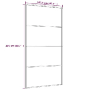 Vidaxl porte coulissante aluminium et verre esg 102,5x205 cm noir 149481_3