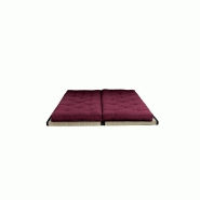 Banquette futon tatami CHICO bordeaux - couchage modulable 140 x 200 cm ou 2 x 70 x 200 cm_3