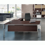 Bureau X7 avec piètements chromés - Officity. - 230, Noyer canaletto, Droite_0