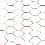 Vidaxl grillage acier avec revêtement en pvc 25x0,5 m rouge 143299_3