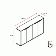 Crédence basse de rangement Status - MDD. - Noyer_3