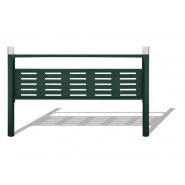 Barrière urbaine Bar3700 Urban'NT - en acier avec potelets et main courante en fer plat_3