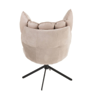 Fauteuil relax pivotant Pietra - tissu gris clair - design contemporain et confortable_3