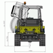 Équipement de transport avec benne de 1,8 m3 en pleine charge
