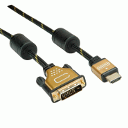 Roline gold câble pour écran dvi (24+1) - hdmi, m/m, 3 m_3