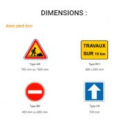 Signalisation temporaire - Gamme Tempo - Panneau de chantier en PVC 6mm Haute Densité - Certifié NF_3