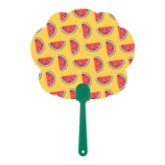 Éventail sur-mesure - poignée en plastique et papier stratifié - impression logo recto-verso_3