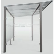 Abri vélos MODULO - simple et soigné avec toiture légèrement courbée, pose par scellement_3