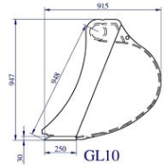 GL 10 Godet de curage - Lamy Les Constructeurs - 450mm à 1200mm pour pelles de 10 à 14T_3