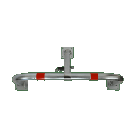 Arceau de parking SPM1 ECO V2 - Tube acier galvanisé Ø 45 mm avec deux bandes rouges, cadenas renforcé et 12 points d'ancrage_3