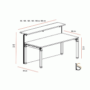 Banque d'accueil droite ROCK Arche - Mobel Linea. - 80, Blanc_3