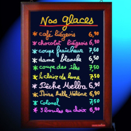 Ardoise lumineuse LED - Cadre bois ou blanc - Parfaite pour menus de restaurants_3