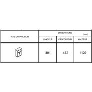 Armoire  avec niche bibliothèque et portes battantes - MDD - Blanc pastel, Blanc pastel_3
