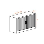 Bureau de direction CORPORATE avec armoire à rideaux_3