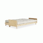 Canapé 3 places convertible Indie - Style scandinave - Futon écru 130x190 cm - Marque KARUP_3