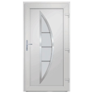 Vidaxl porte d'entrée blanc 108x208 cm pvc 3187872_3