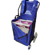 Chariot pliable de distribution publicité à roues etoilées - Référence : TR034R6_3