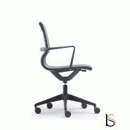 Fauteuil visiteur en résille Luma - Sokoa - Noir_3