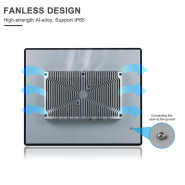 Panel PC industriel fanless 17 pouces SXGA - EVI-17SAR - Intel Core i3/i5/i7 - IP65 - Tactile résistif_3