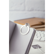 Marque-page en acier inoxydable avec ruban argenté - Carte de vœux sur mesure imprimée recto-verso_3