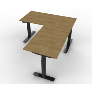Bureau assis-debout d'angle motorisé CORNERDESK, personnalisable avec plateau éco-responsable_3