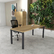 Bureau Professionnel Tempo Mobel Linea. - 180, Anthracite, Non, Chêne veiné_0