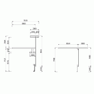 Comptoir d'accueil lumineux Valde - MDD - Blanc brillant, Gauche_3