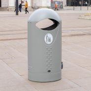 Ellipse - Poubelle publique 63 litres - Glasdon - Design contemporain et résistant aux intempéries_3