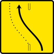 Panneau voirie temporaire KD8 ex3 - Changement de chaussée ou de trajectoire sur une voie - WP Signalisation_3