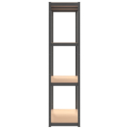 Vidaxl étagère de rangement 4 niveaux anthracite acier bois ingénierie 152849_3