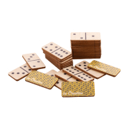 Dominos sur mesure en contreplaqué de bouleau - 28 tuiles avec impression couleur et étui en coton_3