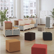 Pouf multifonction coloré esmou - anthracite_3